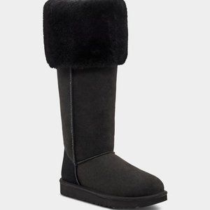 UGG Bailey Button Over the Knee Boots in black, size 8